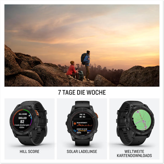 Garmin fēnix 7X Pro – GPS Multisport Smart Watch with Colour Display and Touch/Button Control, TOPO Maps, Over 60 Pre-Installed Sports Apps, Garmin Music and Garmin Pay Assorted variants