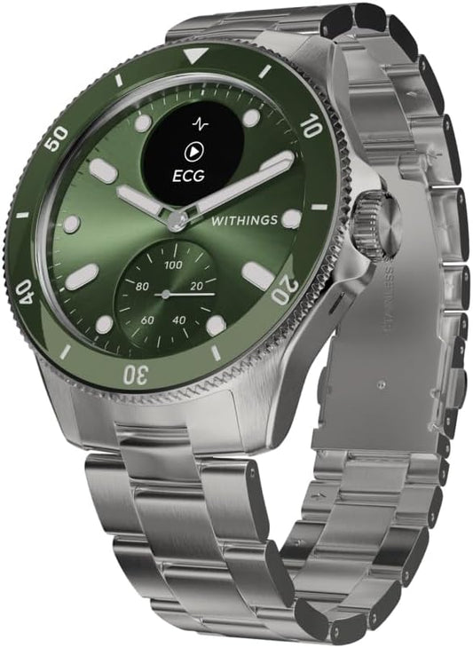 Withings ScanWatch Nova, Hybrid Smartwatch, ECG, SpO2, GPS, Grün