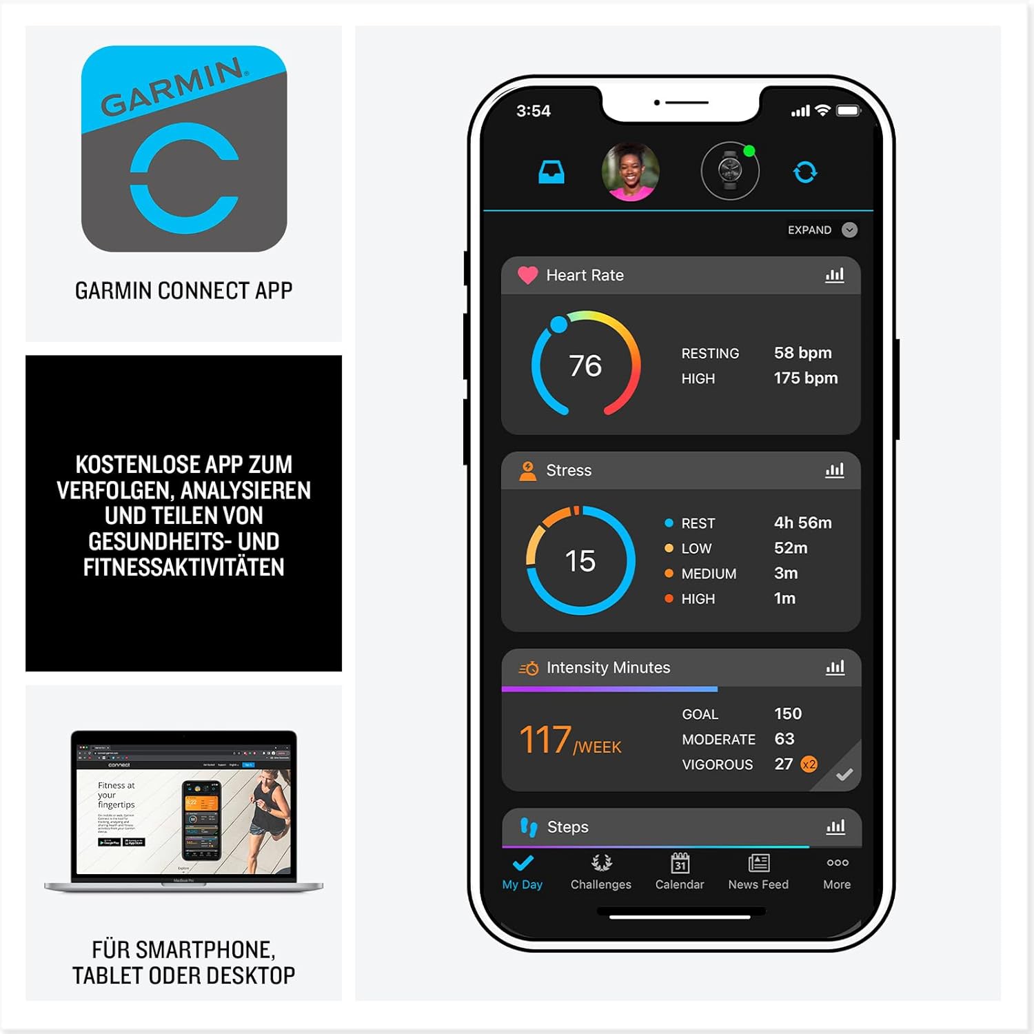 Garmin Forerunner 165 Music [renewed] - Lauf-Smartwatch, 1,2" AMOLED Touchscreen, bis zu 11 Tage Akkulaufzeit, 25+ Sport-Apps, Trainingsempfehlungen, smarte Funktionen, GarminMusic [Generalüberholt]