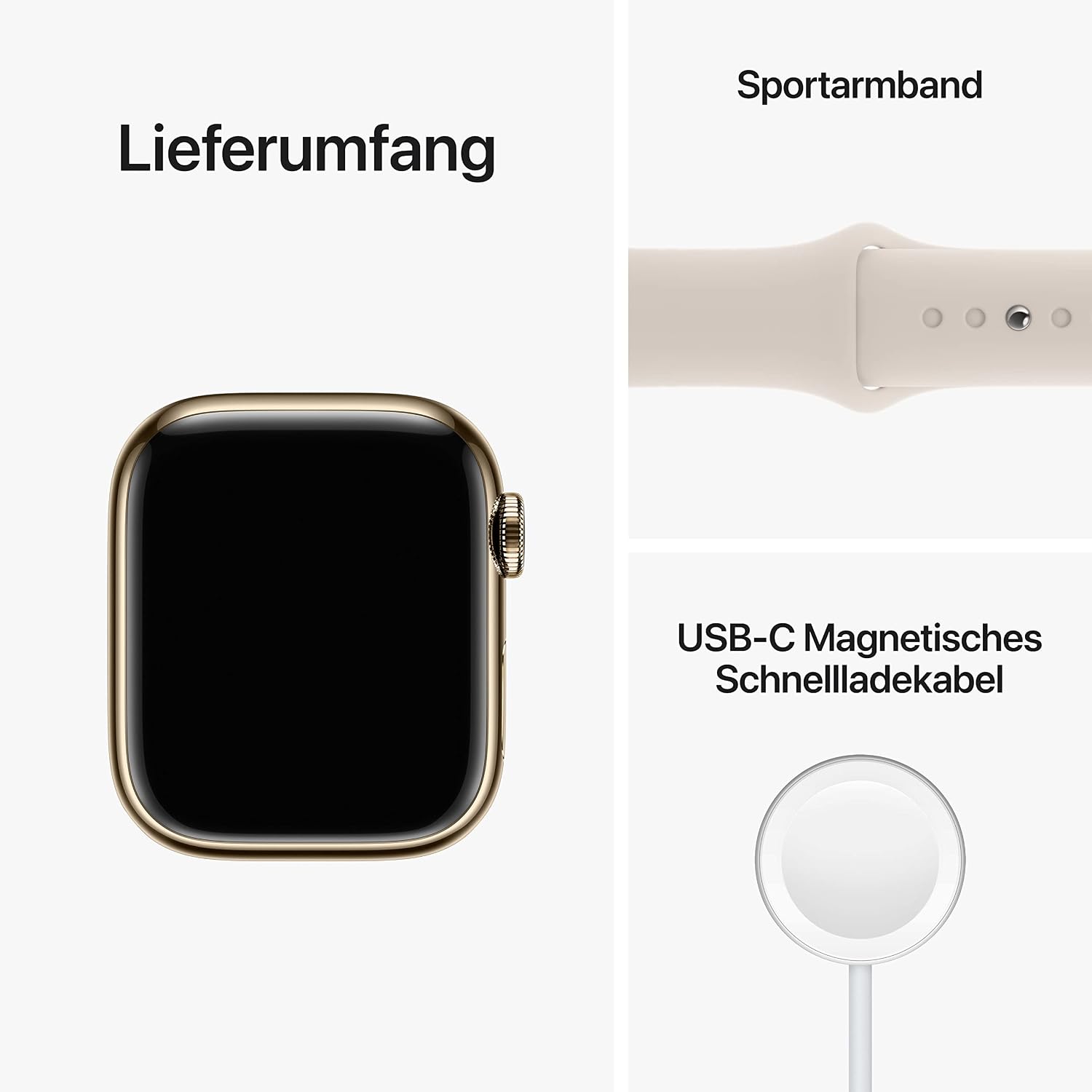 Apple Watch Series 8 (GPS, 45mm) Aluminiumgehäuse Polarstern met Sportarmband Polarstern - One Size (Generalüberholt)