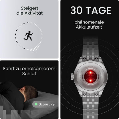 Withings ScanWatch Nova Brilliant, Hybrid Smartwatch, ECG, GPS, Silber