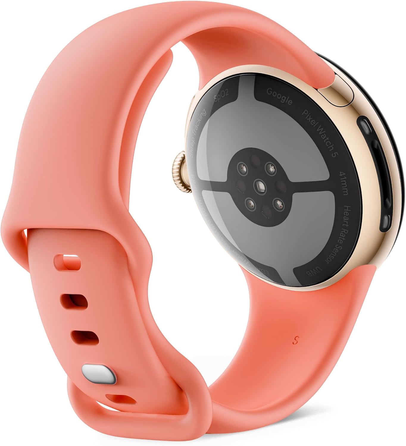 Google Pixel Watch 5 (41 mm) - Smartwatch - Champagne Case/Canyon Band, LTE