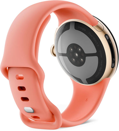 Google Pixel Watch 5 (41 mm) - Smartwatch - Champagne Case/Canyon Band, LTE