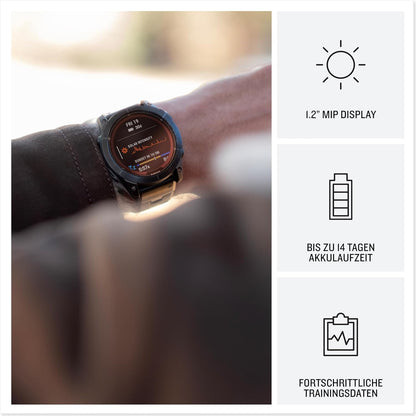 Garmin fēnix 7S Pro [renewed] – GPS-Multisport-Smartwatch mit Solarladelinse, Farbdisplay und Touch-/Tastenbedienung, TOPO-Karten, über 60 vorinstallierte Sport-Apps, GarminMusic [Generalüberholt]