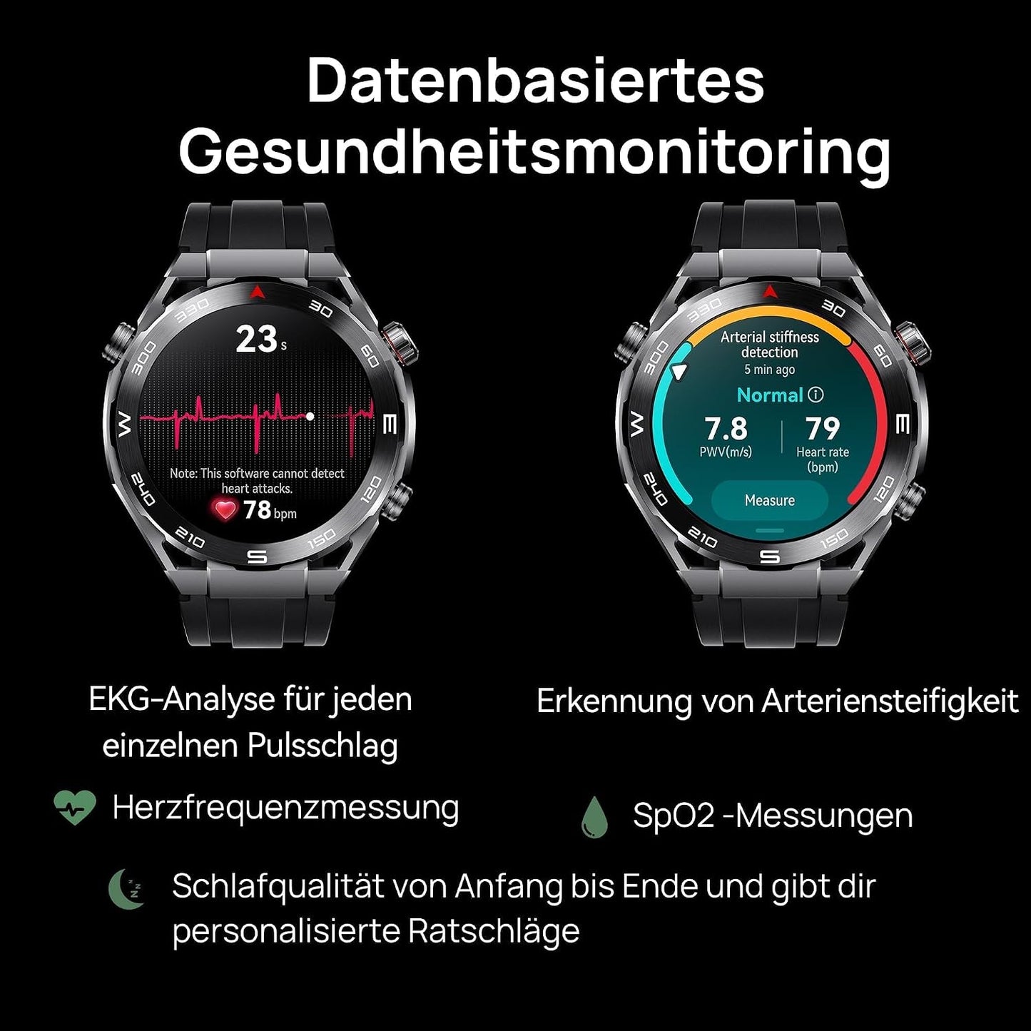 HUAWEI Watch Ultimate Smartwatch, Material in Premium-Metall-Optik, EKG, Golfplatz-Karten, Offline-Höhenlinienkarten, Bis zu 100 Meter Wasserdichtigkeit, 2 Wochen Akkulaufzeit, iOS&Android, Grün