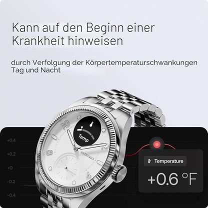 Withings ScanWatch Nova Brilliant, Hybrid Smartwatch, ECG, GPS, Silber