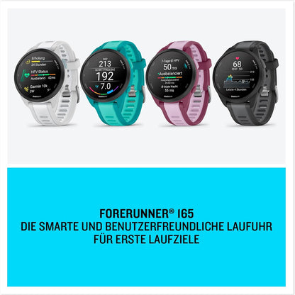 Garmin Forerunner 165 Music [renewed] - Lauf-Smartwatch, 1,2" AMOLED Touchscreen, bis zu 11 Tage Akkulaufzeit, 25+ Sport-Apps, Trainingsempfehlungen, smarte Funktionen, GarminMusic [Generalüberholt]