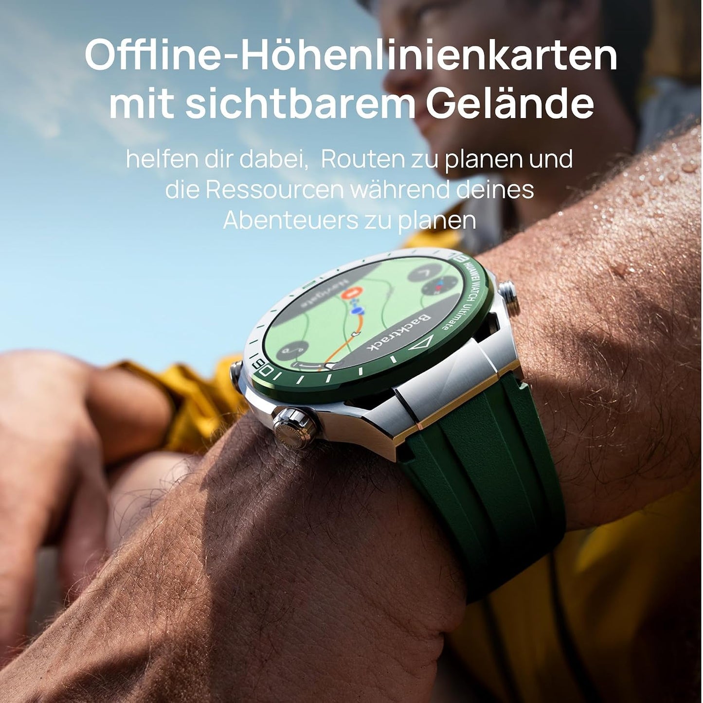 HUAWEI Watch Ultimate Smartwatch, Material in Premium-Metall-Optik, EKG, Golfplatz-Karten, Offline-Höhenlinienkarten, Bis zu 100 Meter Wasserdichtigkeit, 2 Wochen Akkulaufzeit, iOS&Android, Grün