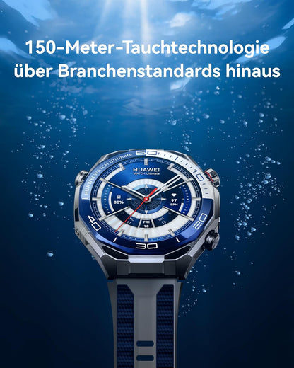 HUAWEI Watch Ultimate 2 Smartwatch, Sportuhr mit GPS, 20 ATM, Blau