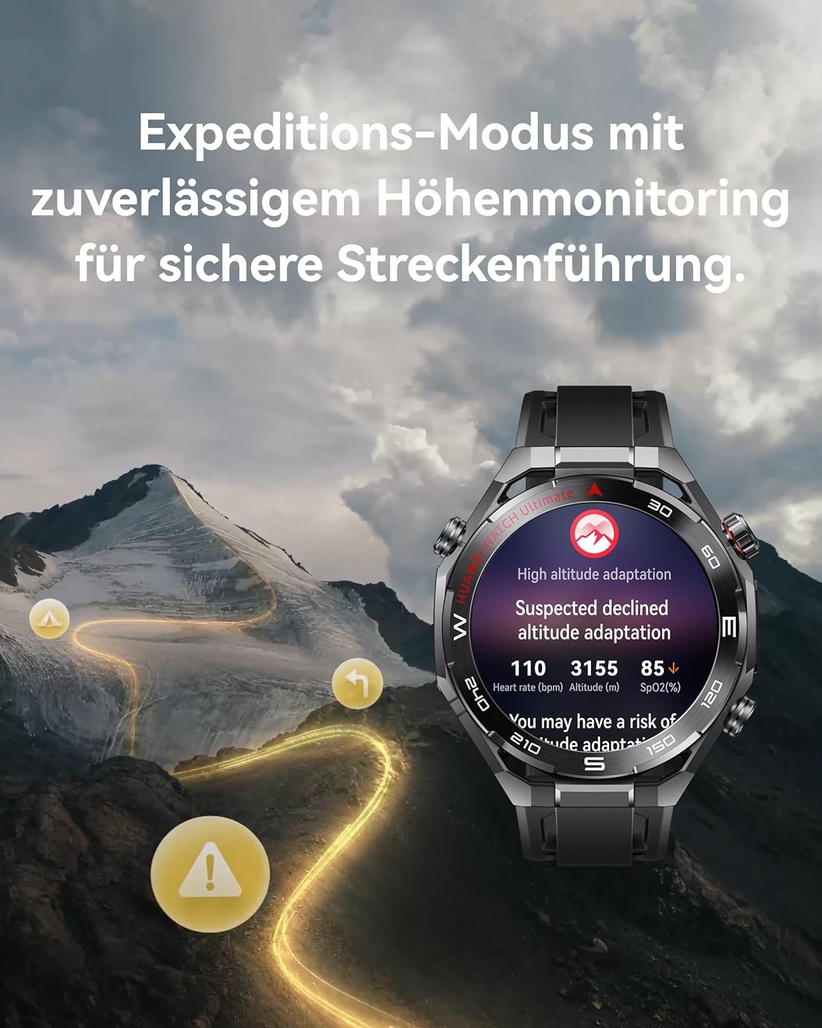 HUAWEI Watch Ultimate 2 Smartwatch, Sportuhr mit GPS, 20 ATM, Blau