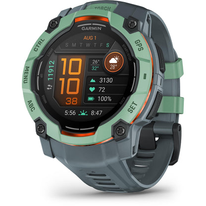 Garmin Instinct 3 50mm SOLAR – GPS-Multisport-Smartwatch, 1,1" Display, bis zu 40 Tage Akkulaufzeit, 80+ Sport-Apps, Navigationsfunktion, smarte Features, LED-Taschenlampe, wasserdicht