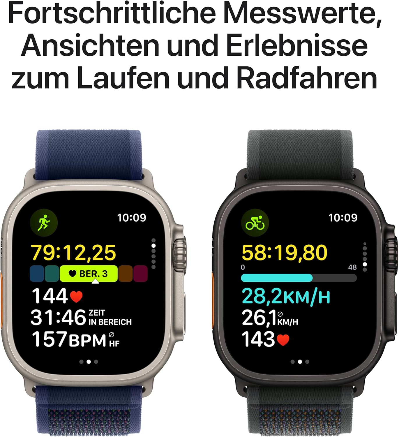 Apple Watch Ultra 2 [GPS + Celular, 49mm] Titangehäuse mit Black Ocean Band, One Size (Generalüberholt)