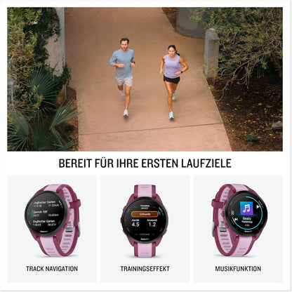 Garmin Forerunner 165 Music [renewed] - Lauf-Smartwatch, 1,2" AMOLED Touchscreen, bis zu 11 Tage Akkulaufzeit, 25+ Sport-Apps, Trainingsempfehlungen, smarte Funktionen, GarminMusic [Generalüberholt]