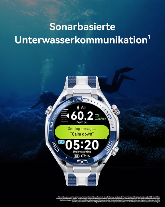 HUAWEI Watch Ultimate 2 Smartwatch, Sportuhr mit GPS, 20 ATM, Blau